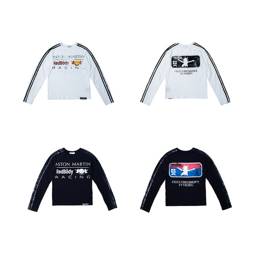 FVVO Parody Logo Slim-Fit Long Sleeve Tee 恶搞logo 修身长袖