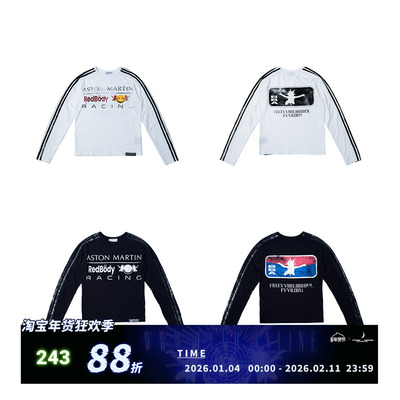 FVVO Parody Logo Slim-Fit Long Sleeve Tee 恶搞logo 修身长袖