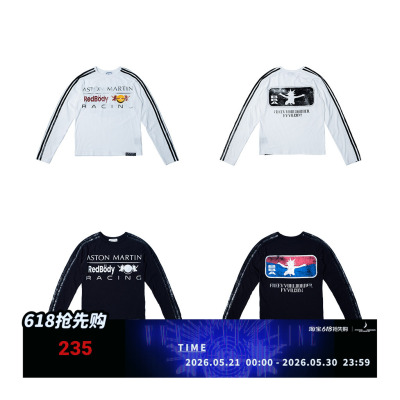 FVVO Parody Logo Slim-Fit Long Sleeve Tee 恶搞logo 修身长袖