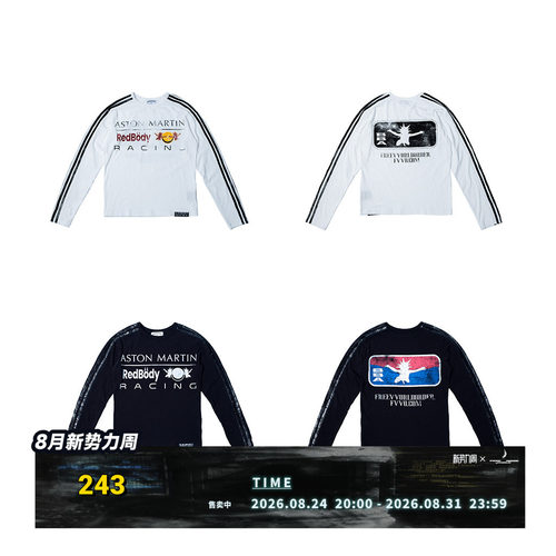 FVVO Parody Logo Slim-Fit Long Sleeve Tee 恶搞logo 修身长袖
