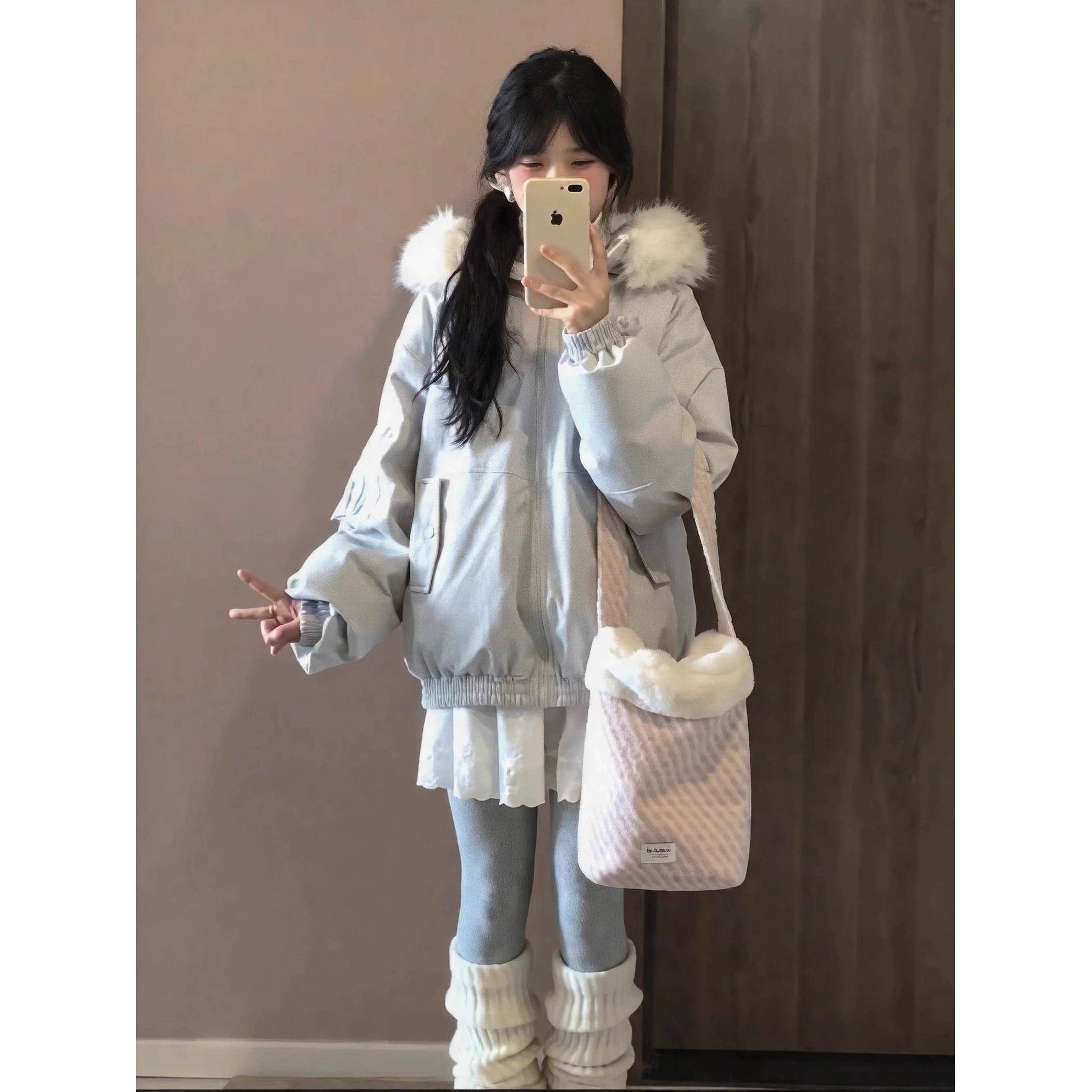 2025新款羽绒棉衣棉服女冬季加厚小个子派克服韩系情侣款棉袄外套