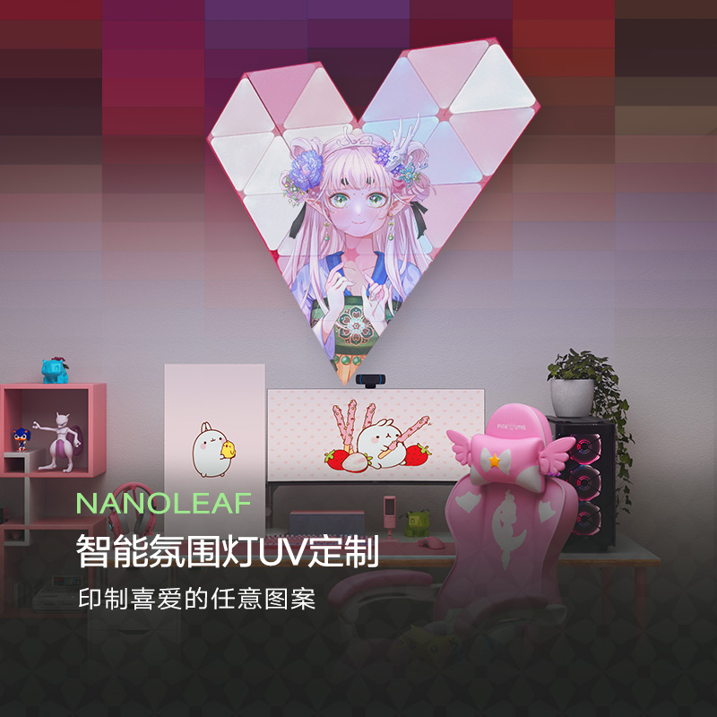 nanoleafuv印制听音变色氛围灯