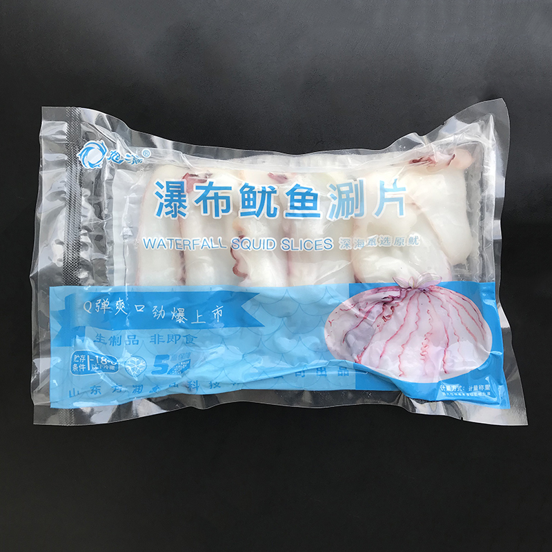 瀑布鱿鱼涮片160g大刀鱿鱼涮片火锅冒菜麻辣烫串串商用半成品