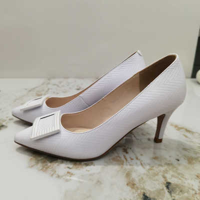 细跟春秋白色断码清仓单鞋AS新款