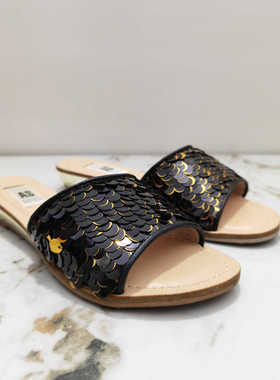 AS断码清仓夏新款凉拖鞋女外穿亮片平底时尚女鞋am70161