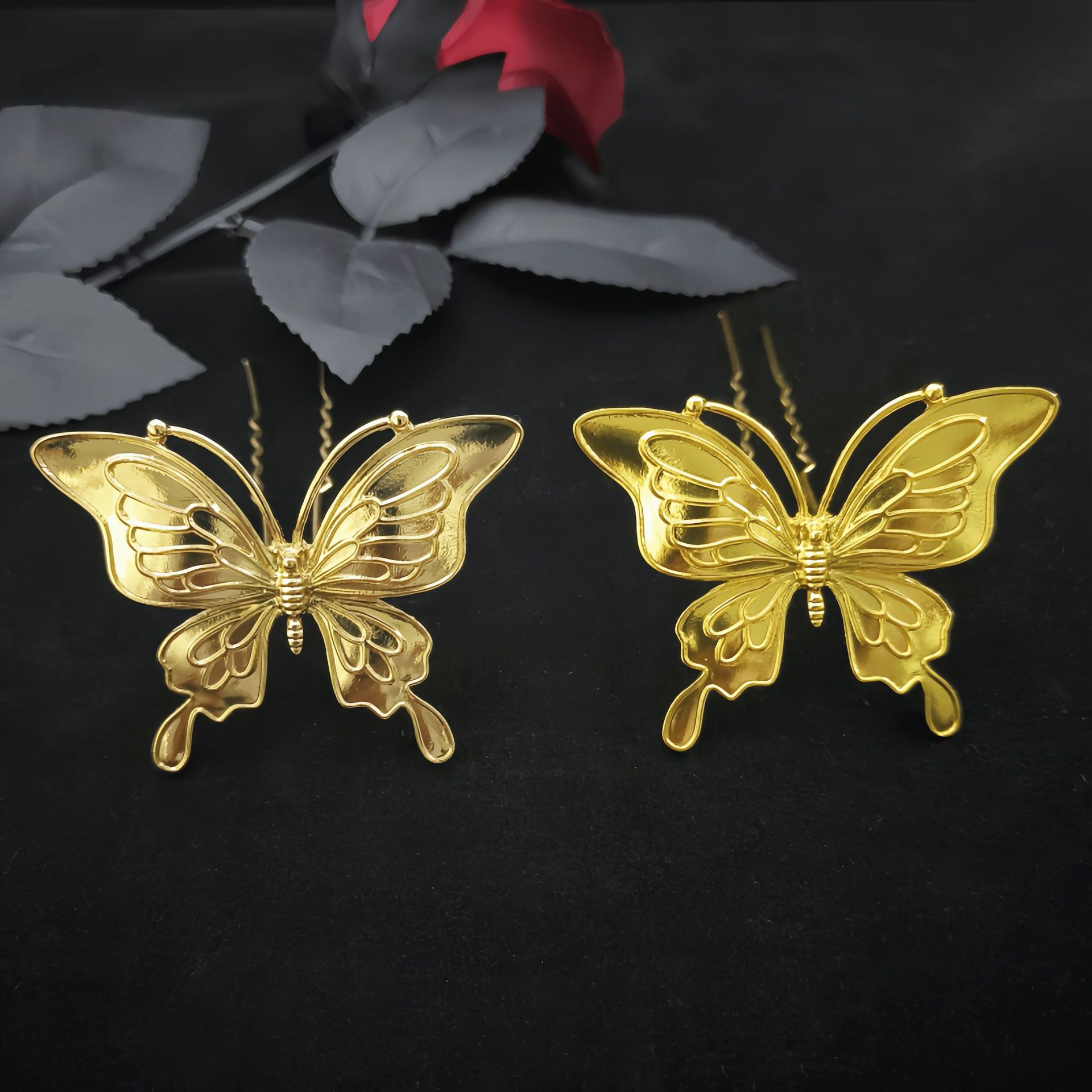 发钗发夹胸针铜合金电泳保色