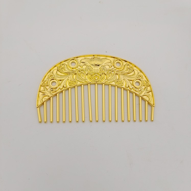 亿铜diy古风 合金梳子 KC金电泳保色唐风系列诃子裙汉服配饰大M梳