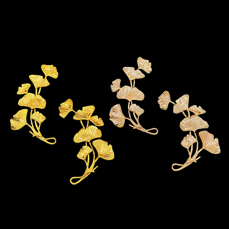 银杏叶古风中式发冠材料配件