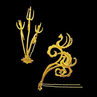 亿铜饰品DIY 魏晋风 纯铜 朱雀冠 古风汉服头饰发冠发钗材料配件