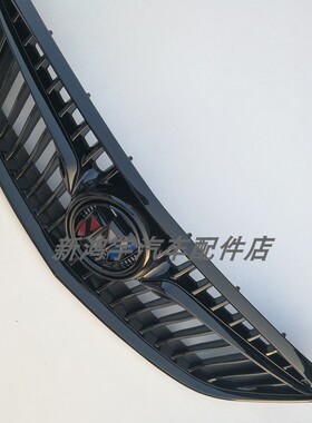适用别克18-19威朗中网碳纤维亮黑散热器格栅前杠通风网面罩带标