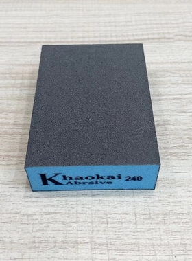K牌蓝色方形海绵砂块砂砖墙面腻子双眼皮金属家具打磨美缝去黑边