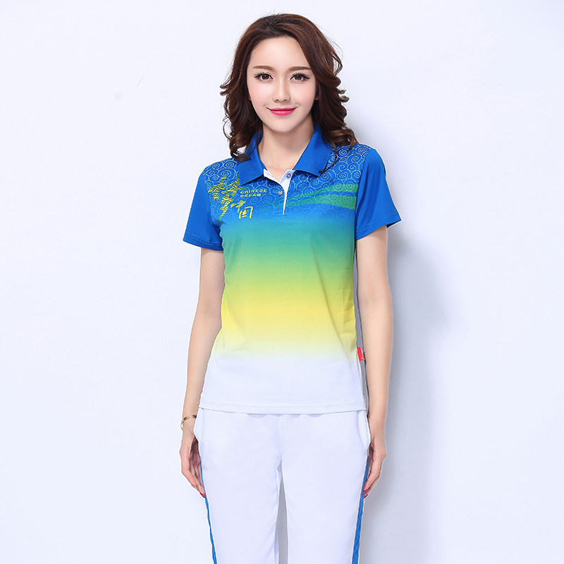 晋冠夏季短袖运动服女中国梦之队佳木斯广场舞运动套装2021运动装