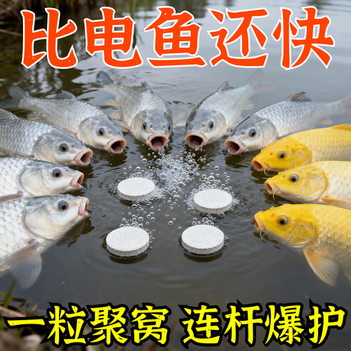 打窝增氧片水产增氧颗粒增氧片鱼池塘野钓增氧片垂钓鱼长效增氧剂