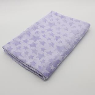 星星绒布星星图案面料刷爱心图案超柔短毛绒婴童床品毕业设计面料