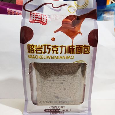 鲜芝佳熔岩巧克力味面包吐司面包85克早餐代餐零食小吃休闲食品