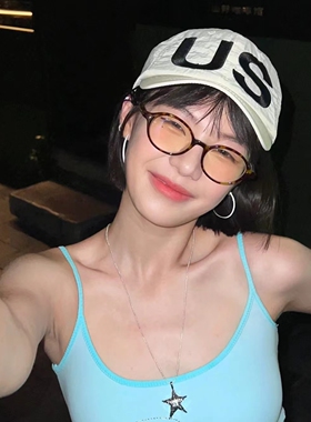 韩系超甜复古风isn椭圆眼镜框女板材近视镜架眼镜高颜值dowdy