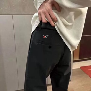 网红同款小狗直筒修身春秋西裤