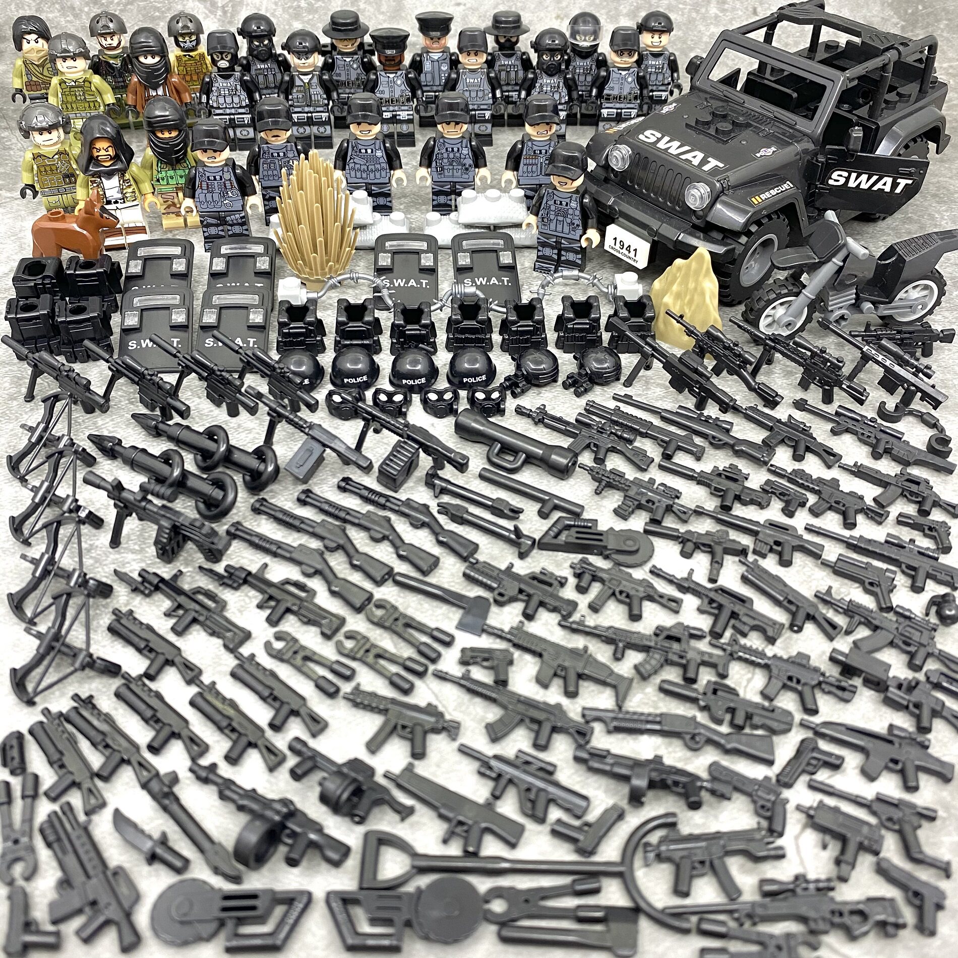 特种兵积木兼容乐高军事人仔特警小人拼装城市警察抓坏蛋男孩玩具