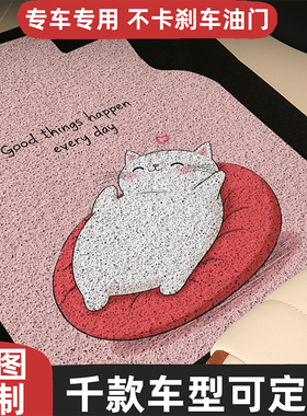 【支持来图定制】新能源汽车脚垫专车专用新款丝圈卡通车内地垫