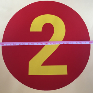 超大号20CM圆形防水数字号码贴纸圆点不干胶贴纸网吧/楼层号1-999