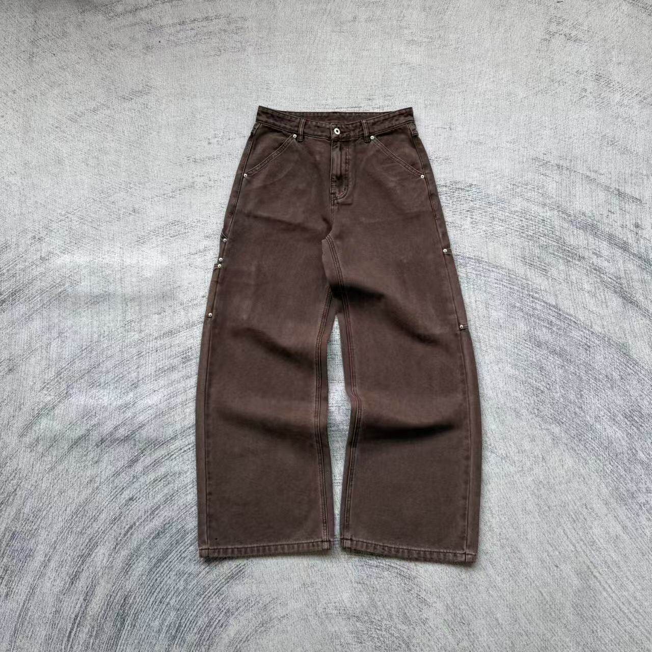 thumbnail for Fyredwrld Niche Trendy Cargo Pants `Coffee`