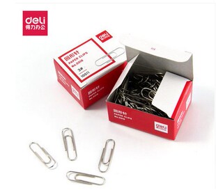 正品得力0037金属0038彩色电镀0018回形针回旋针回型针曲别针