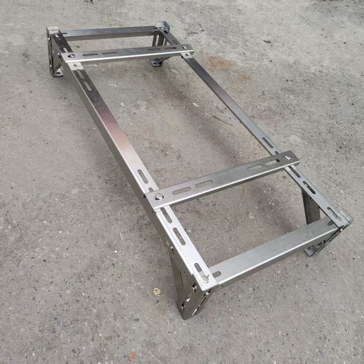 家用中央空调外机架子省空间落地双层多台堆叠放防震定制可调托架