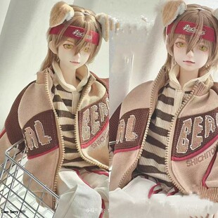 四分体BJD娃衣大四胖四CD2套装日常校园风运动酷帅美式套装棒球服