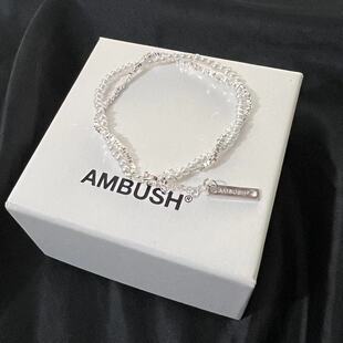AMBUSH手链纯银珍珠欧美女生ins小众设计感高级感轻奢闺蜜礼物潮
