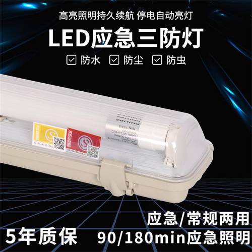 LED防水防爆日光灯应急灯带电池