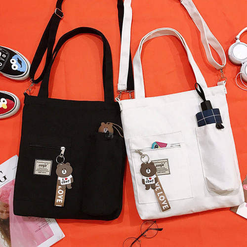 学生帆布包慵懒风韩版初