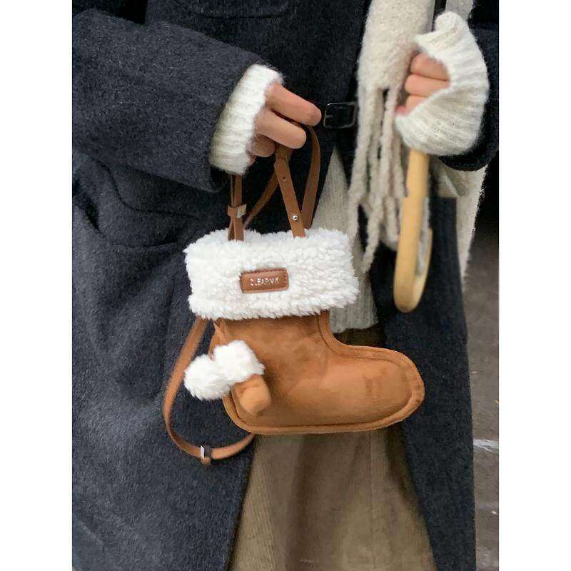 可爱靴子包包女生秋冬202