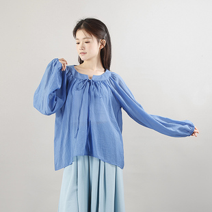 现代舞宽松显瘦飘逸罩衫舞蹈服上衣中国舞古典舞民族舞基础教师服