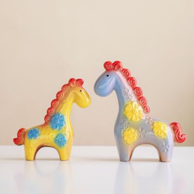 中式彩陶马2026年新款装饰摆件客厅玄关电视柜桌面乔迁新居礼物