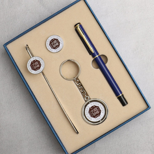 深圳大学周边纪念品金属校徽书签钥匙扣笔套装学生用文创礼品定制