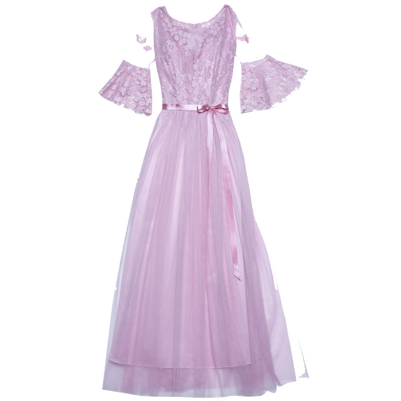 Autumn and winter Evening dress girl Dress Pink Bridesmaid Long sleeve Mid length version marry grey fashion personality Autumnin the Women's clothing/Boutique , Wedding/Cheongsam/Formal dress , Formal dress/Evening  category - from Buy2taobao.com to provide professional Taobao agent buy service
