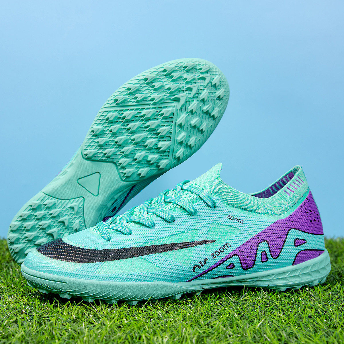 C罗刺客16青少年足球鞋室内男女儿童小学生AG长钉TF碎钉男孩男童