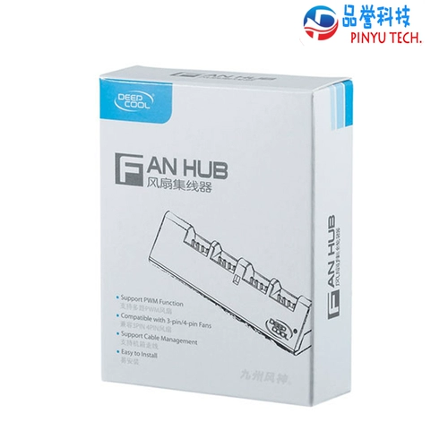 Kyushu Fengshen/DeepCool Fan Hub Hub One Trag 4 Pwm Smart Demport Control 4pin Fan