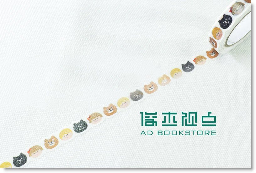 现货 日本進口nami.nami-Deco和紙膠帶 - 熊本熊.童顏(TM00219 )