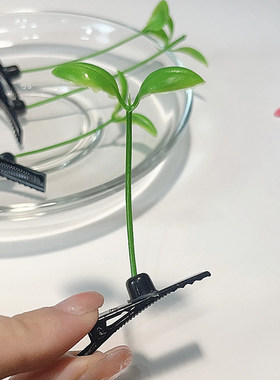 抖音超火小草发夹慢羊羊可爱超萌碎发夹头顶夹闺蜜搞怪发卡发饰