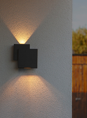 ume户外防水洗墙灯可转动叠层光效壁灯现代简约轻奢庭院室外灯