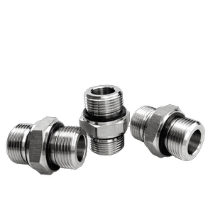 304不锈钢ED密封圈高压外丝加厚双定做连接1 2 3 4 6分G直管螺纹