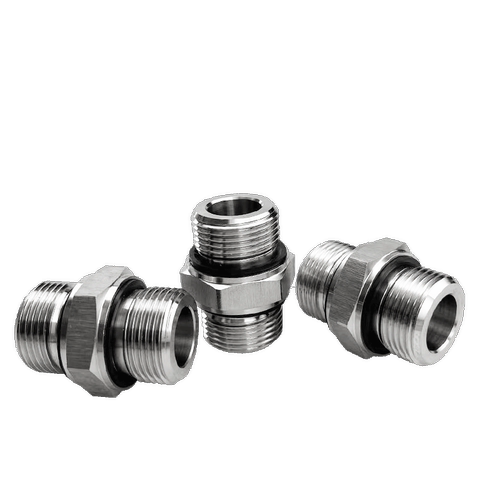 304不锈钢ED密封圈高压外丝加厚双定做连接1 2 3 4 6分G直管螺纹