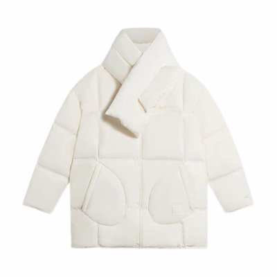 李宁中长款羽绒服女士CF溯冬季休闲棒球服时尚加厚面包服AYMS418