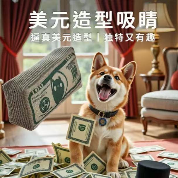 宠物玩具发声响纸美元造型狗狗猫咪玩具逗趣解闷互动玩具