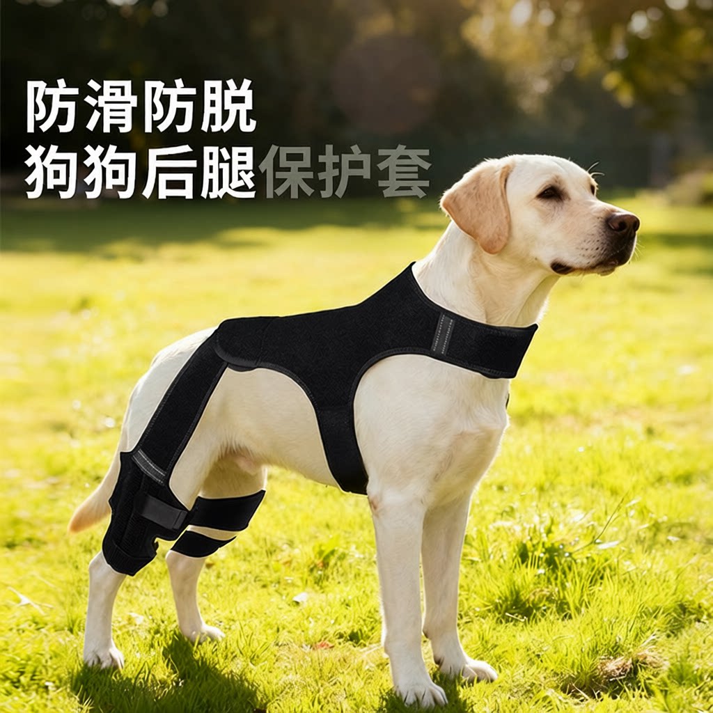 宠物护具狗后腿受伤辅助带 腿部关节受伤护腿套膝部保护套
