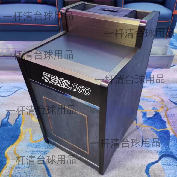 台球茶几台球室边几靠杆桌观球茶几带插座茶水USB充电台球厅球房