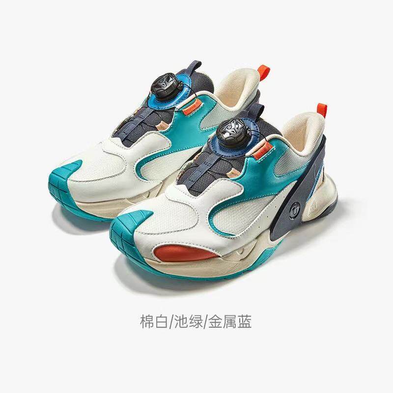 基诺浦2025秋中童儿童运动机能学生篮球鞋透气网面运动鞋GD003