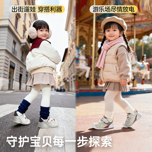 基诺浦机能鞋25冬季新款摇粒绒锁温保暖男女宝宝学前鞋GB2492合并