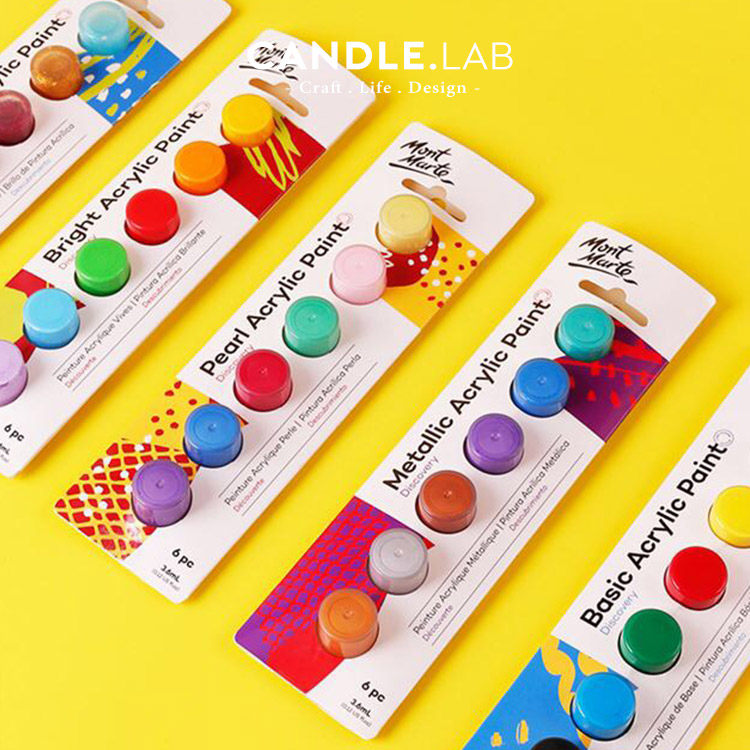 lab | 迷你6连彩色金属色珠光色彩色diy颜料石膏颜色04